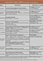 Dordogne  calendrier des activités 2016